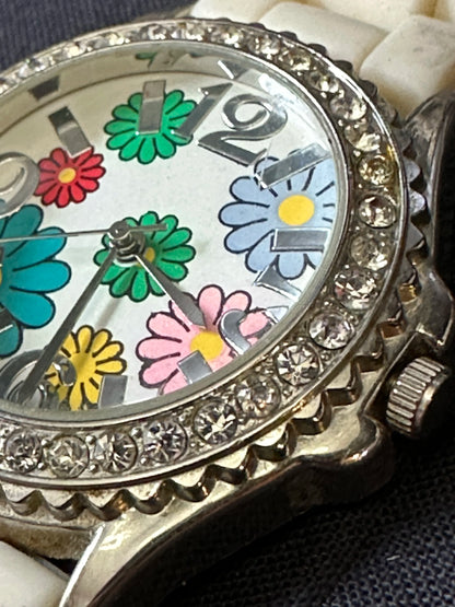 Geneva - Flower Watch with Rhinstones