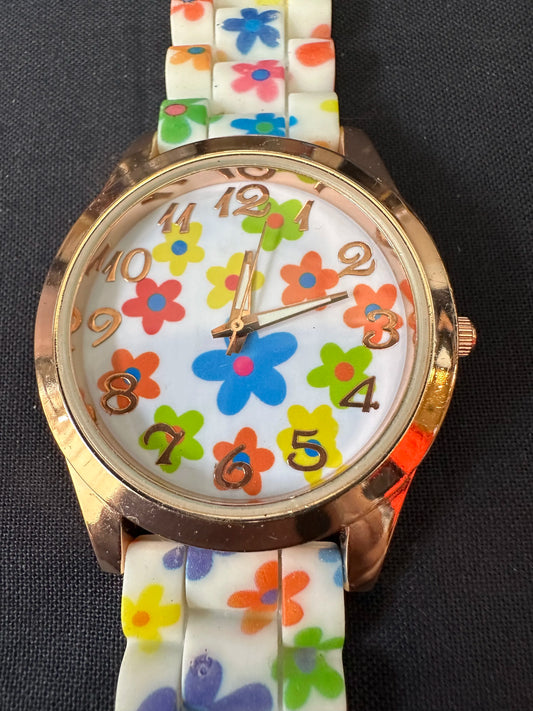 Flower Watch - White