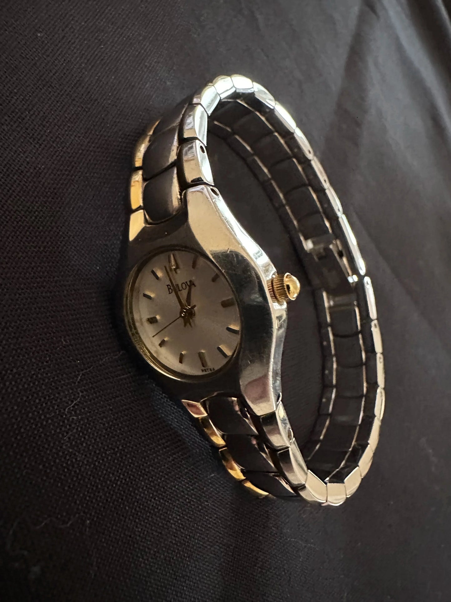 Bulova B3 98T84 Women's Watch Gold And Silver Tone Bracelet Band All Stainless