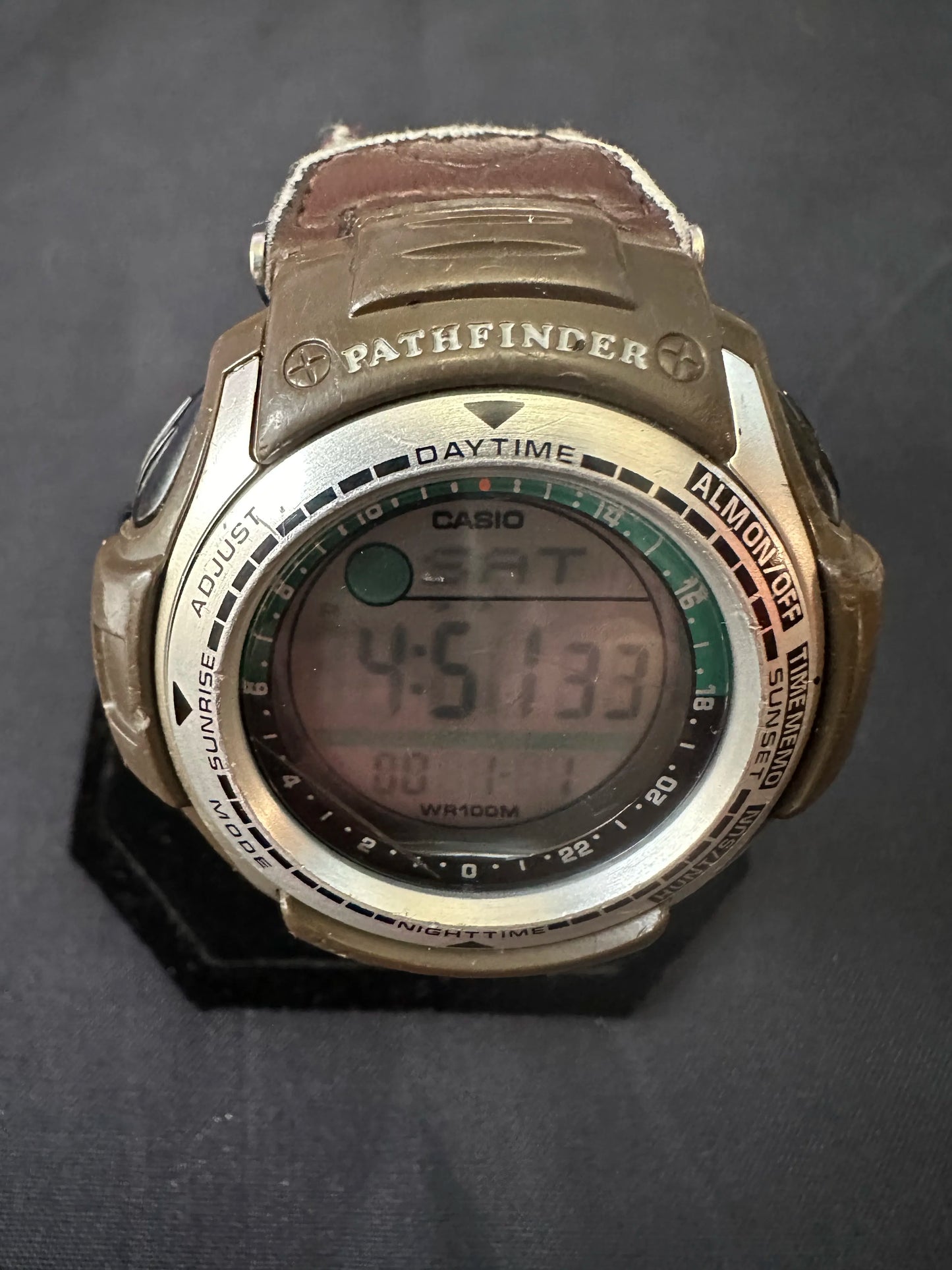 Casio Men's 2805 PAS410B  Pathfinder Moon Phase Hunting Timer Watch