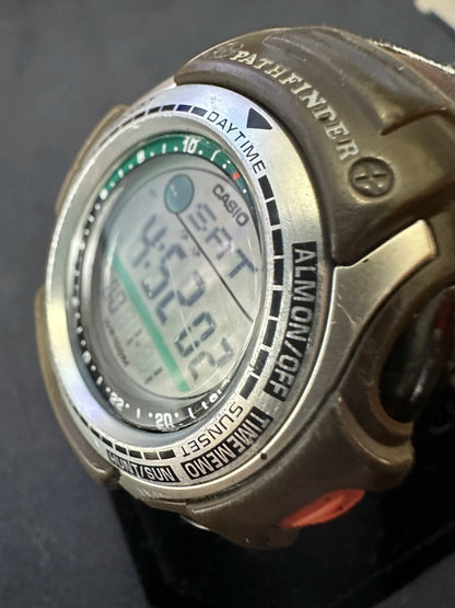 Casio Men's 2805 PAS410B  Pathfinder Moon Phase Hunting Timer Watch