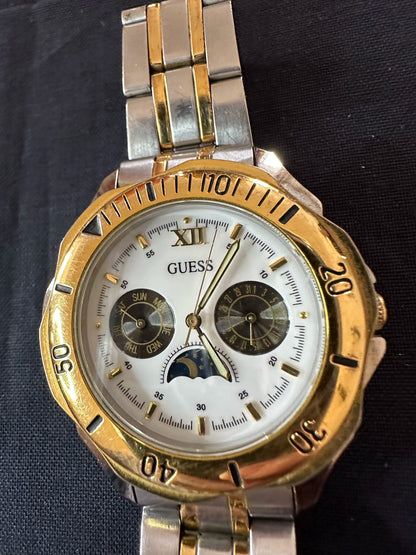 Guess Moon Phase Chronograph Watch WR