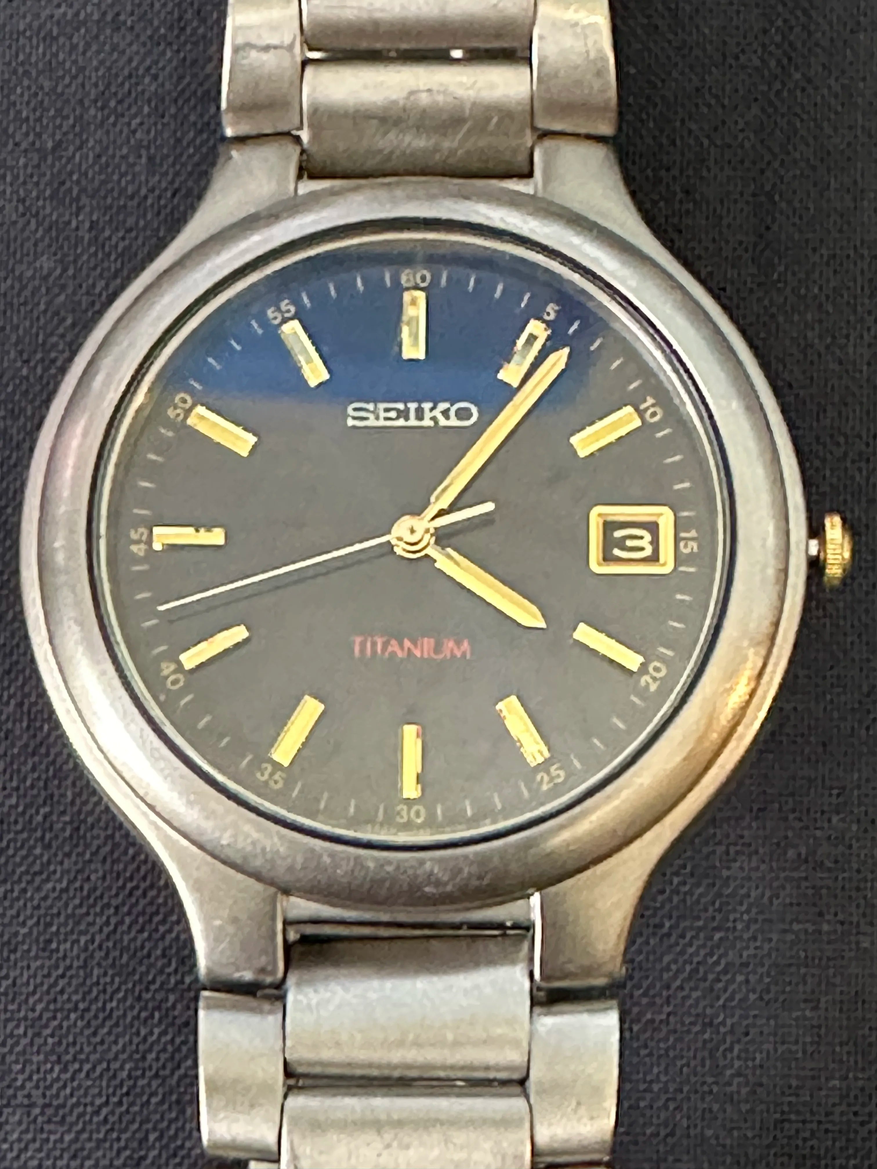 Seiko Titanium Quartz Analog 7N42-8171 Men's Watch - 71142-8109-A0 ...
