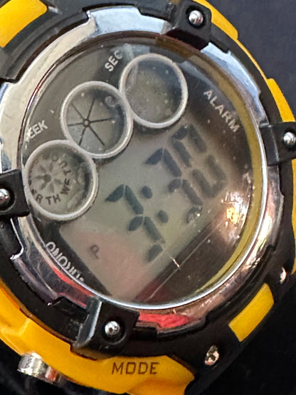 Yellow and Black Sport Chronograph Watch