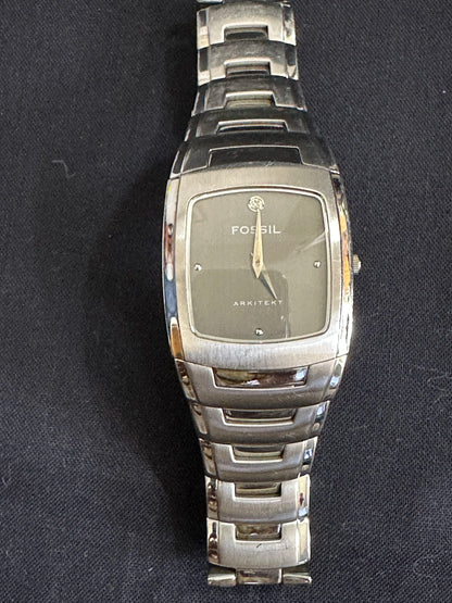 Fossil Arkitext Silver Stainless Steel FS-3001