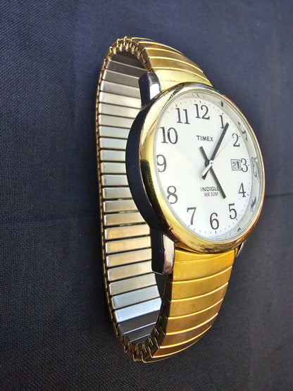 Timex Indiglo WR 30M Gold Band