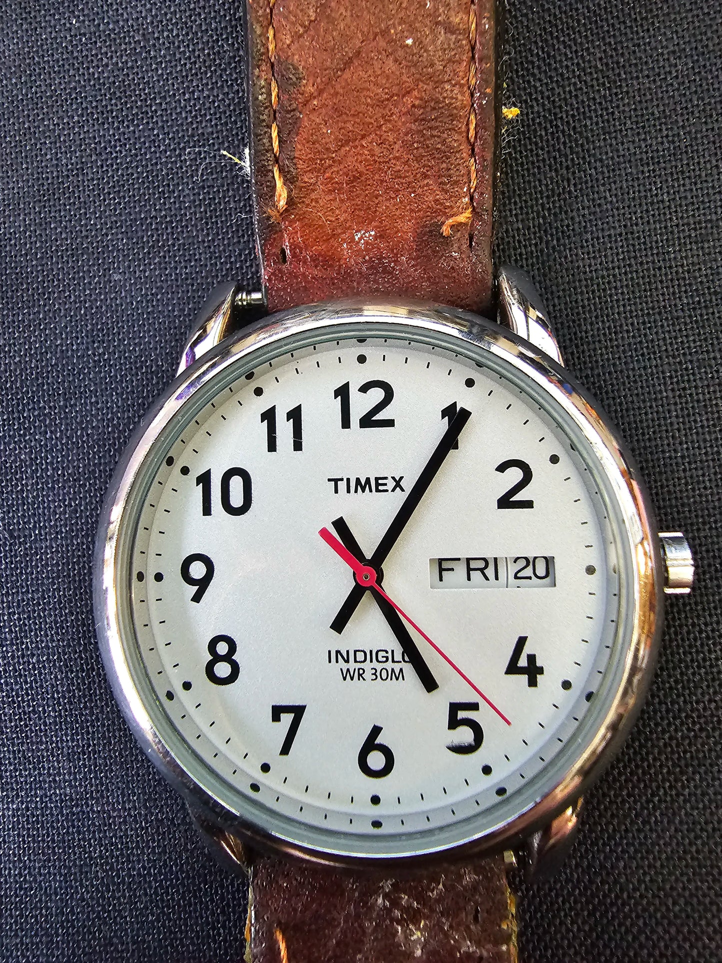 Timex Indiglo WR 30M Leather Band
