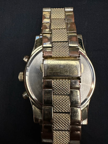 Geneva FMDJM545 Men Silver Stainless Steel Analog Black Dial Quartz Wrist Watch - FMDJM545