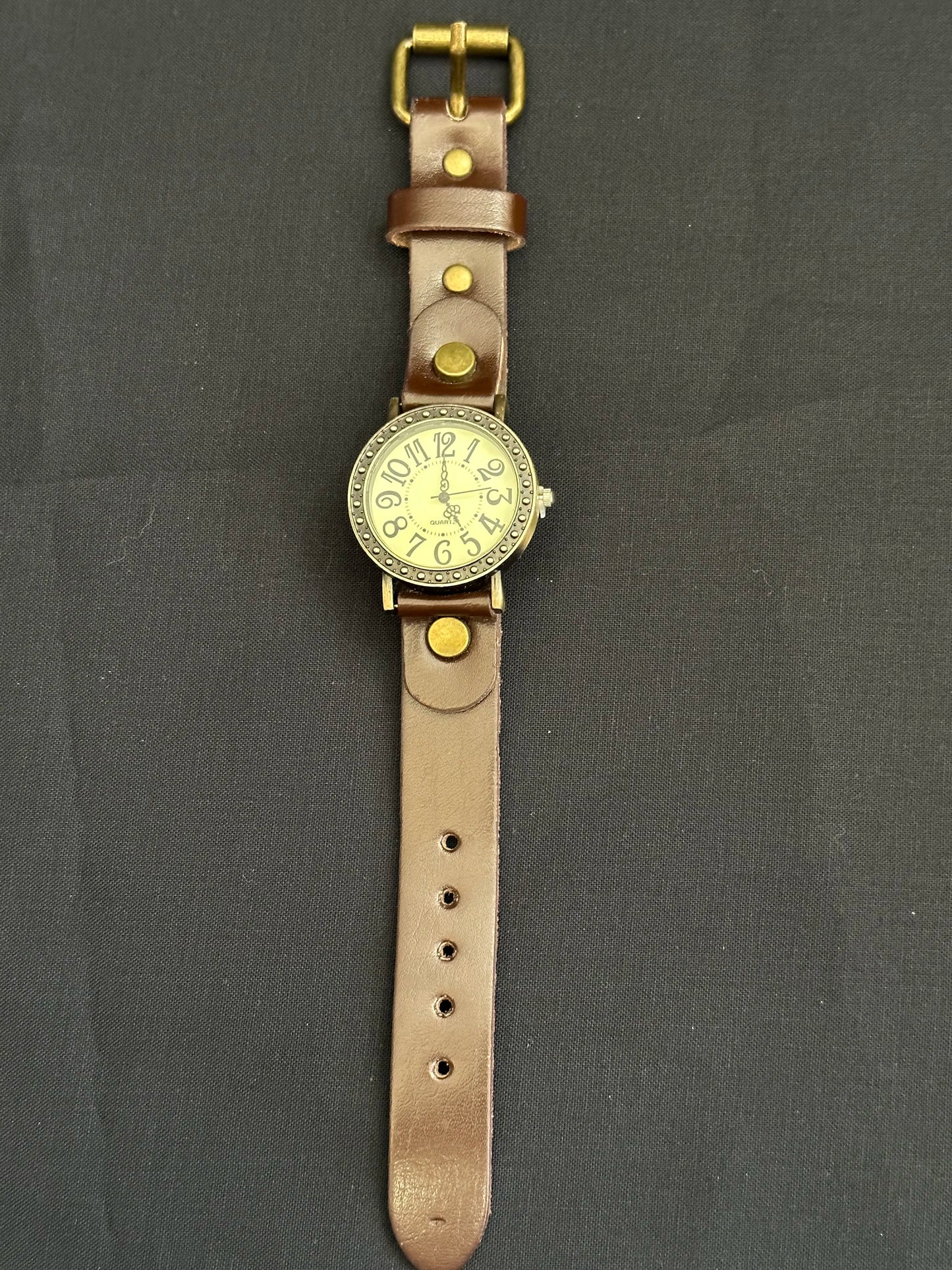 Mens Watch Brown Leather Band
