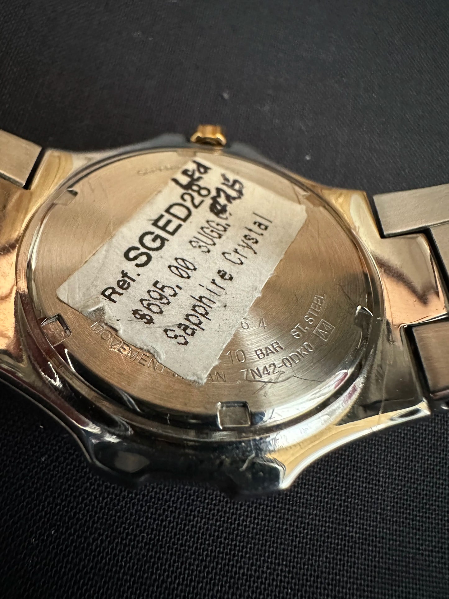 Seiko Coutura Quartz Men's Watch 40mm GP/SS White Dial  - 7N42-0EF8